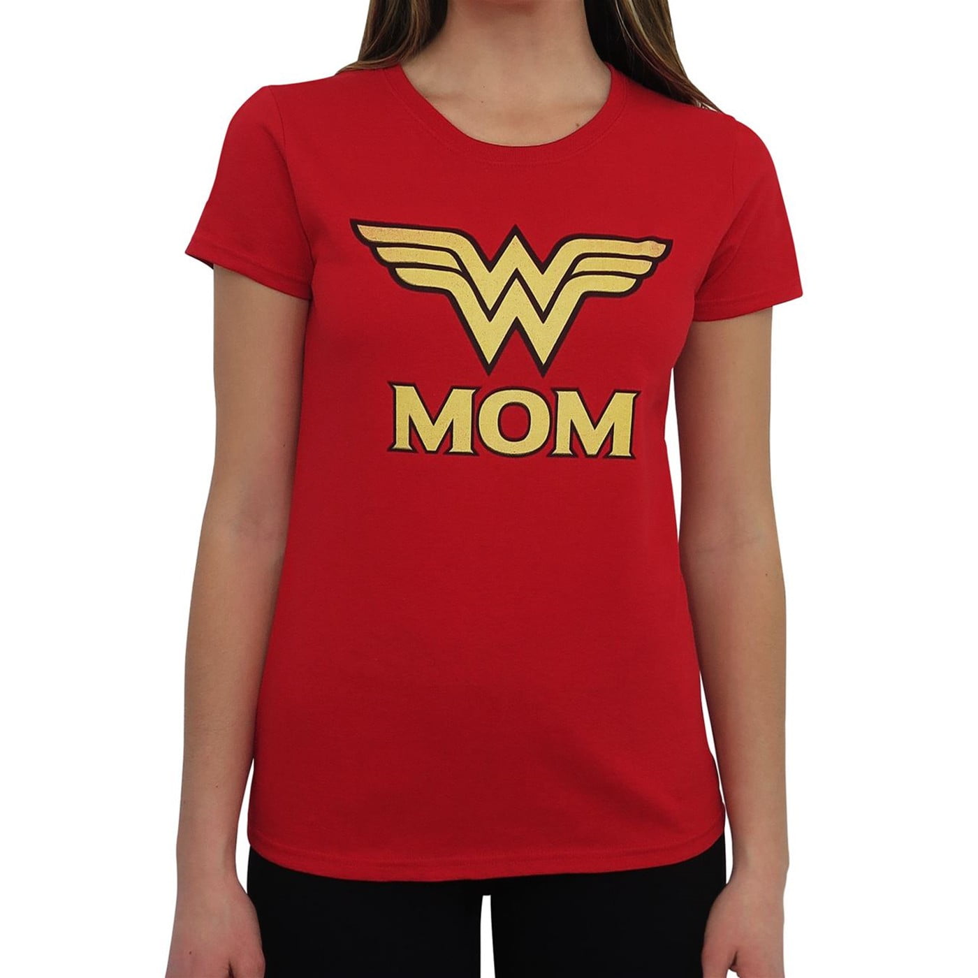 Wonder Woman Mom Women's T-Shirt-Large 