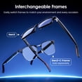 thumbnail image 2 of Gafas de traducción inteligentes Emerhome Gen3 Bluetooth AI, 2 of 9