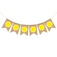thumbnail image 1 of CIMAXIC Linen Banner 1pc Hawaii Swallow Tail Linen Banner Lemon Pattern Garland (Assorted Color),7.09"X5.12"X0.04", 1 of 5