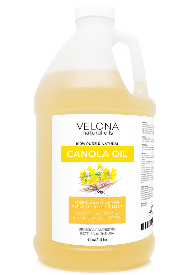 Canola Seed Oil by Velona 64 oz 100 Pure and Natural Carrier Oil