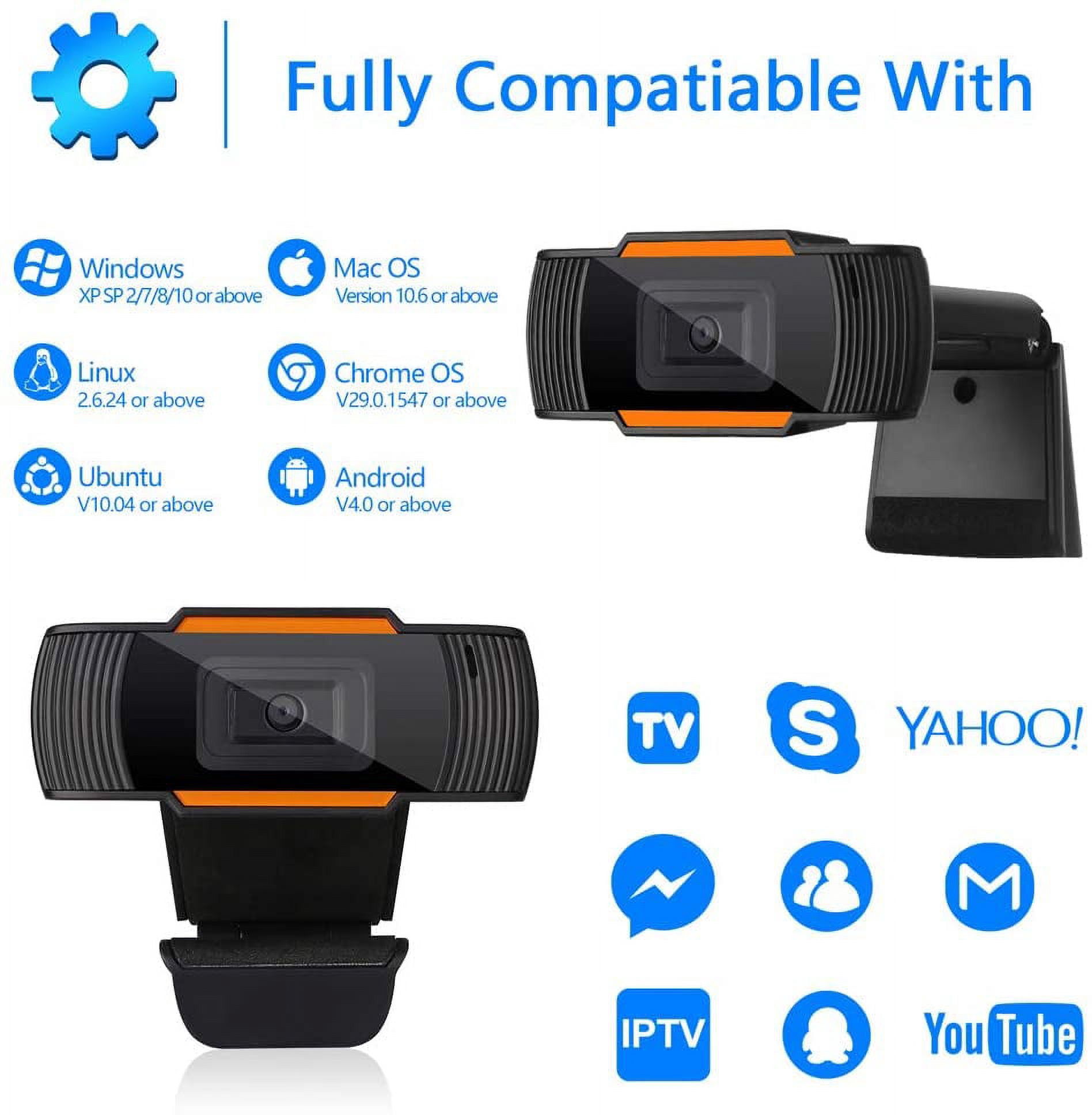 Tagital Full HD Webcam 1080p, USB Mini Computer Camera Built-in Microphone Webcam for Laptops, Desktop, Streaming, Conferencing, Video Chatting, Webinars, Gaming, Distance Learning