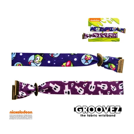 Nickelodeon Unisex Adult Invader Zim Adult Groovez Bracelet Set, Purple/Green, Adjustable
