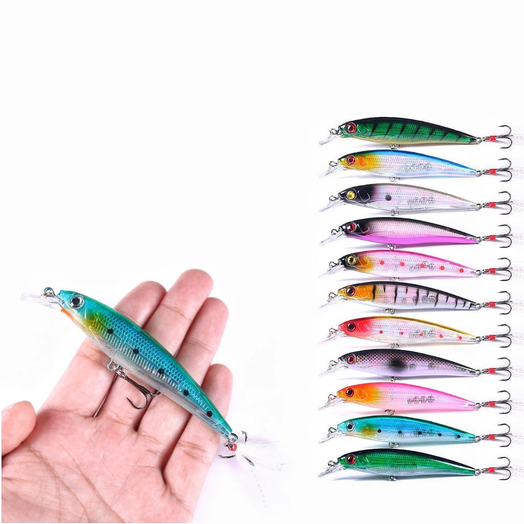 5PC High Quality Imported Artificial Lures 1/2 Half Water 9 cms 8.5 grams Fishing lures Golden Black Bass