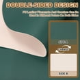 thumbnail image 3 of Uxcell Placemats Coasters Set of 2, PU Leather Dual Sided Bread-shape Table Mats Coasters, Washable Heat Resistant Waterproof Oil Proof Place Mats for Kitchen Table (Dark Green/Beige), 3 of 7