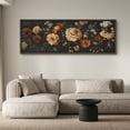 thumbnail image 2 of Large Framed Canvas Print Vintage Vintage Botanical Artwork, Moody Elegance Wall Art Decorative Ready to Hang Painting for Living room Bedroom - 60"x20" Black Frame, 2 of 9