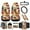 Deer American Flag, variant on Jeiento Highland Cow Car Seat Cover Set with Steering Wheel Cover Seat Belt Pads Center Console Pad Trash Bin Phone Holder Rearview Mirror Cover Flower Cup Holder Key Chain, 12 PCS