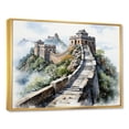 thumbnail image 2 of Designart "Serenity of Great Wall of China V" People Framed Wall Art - Global Grey China Art Hallway Framed Wall Art Decor, 2 of 6