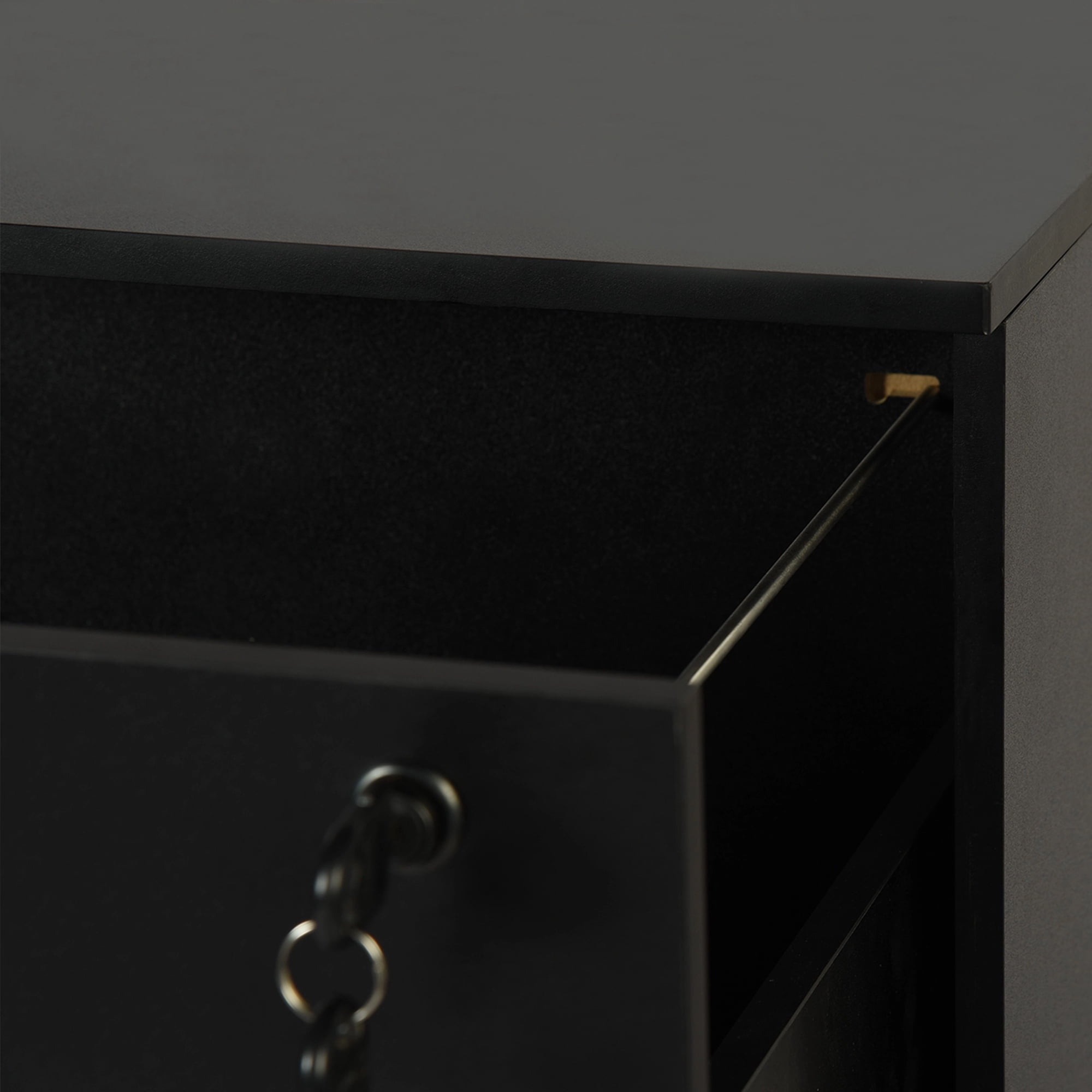 Homy Casa 3-Drawer Metal File Cabinet with Lock, Filing Cabinet for Office, Home, or Business Use,Black