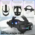 thumbnail image 4 of RGB Comfort Battery Head Strap 8000mAh Compatible with Meta Quest 3/Quest 3S Accessories, Battery Pack Elite Strap Replacement for Enhanced Support and Extend Playtime in VR Black, 4 of 8