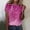 Hot Pink, variant on QHWAUAKFBN T Shirts For Women Loose Fit Print Point Sleeve Crew Neck Tshirts Top