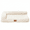 Ivory, variant on Exclusivo Mezcla L-Shaped Couch Washable Orthopedic Pet Bed 36"x24", Fluffy Sleeping Couch Pet Bed for Medium Dog, Black