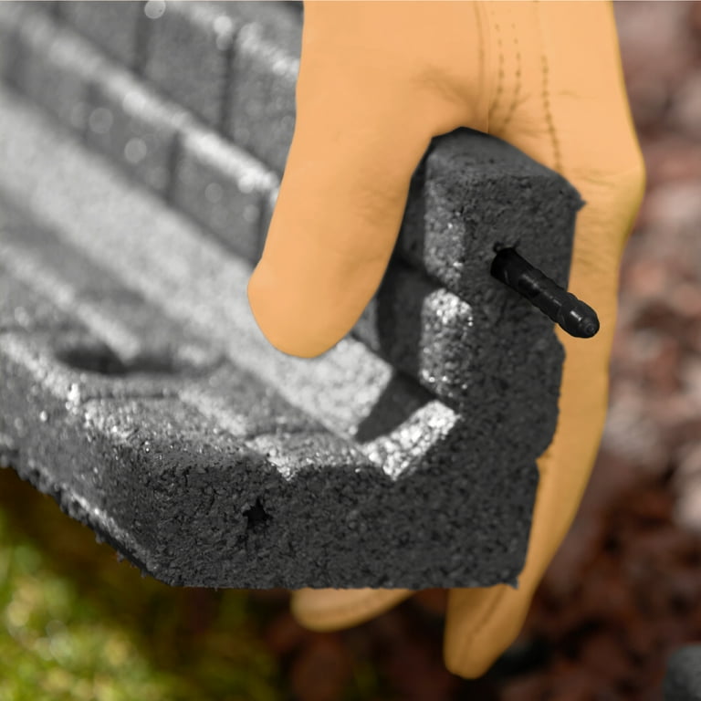 Rubberific Brickface Rubber Landscape Edging, Black, 4