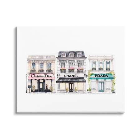 Stupell Industries Urban Fashion Storefronts Beauty & Fashion Painting Gallery Wrapped Canvas Print Wall Art, 48 x 36