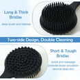 thumbnail image 2 of Abaima 3-Pack Silicone Back Scrubber Set with 14" Long Handle, Body and Face Brushes + 2 Hooks - Deep Exfoliating and Lathering Massage Combo for Women Men Home and Travel, 2 of 8