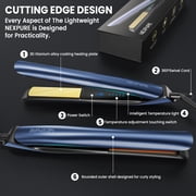 NEXPURE Professional Ionic Travel Flat Iron Hair Straightener with Adjustable Temp & Dual Voltage