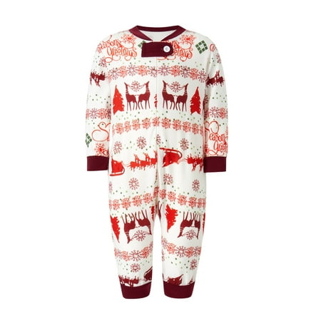 

Mxiqqpltky Christmas Matching Family Pajamas Tree Elk Print Tops Trousers Suit For Parent Child