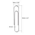 thumbnail image 2 of Uxcell Sujetapapeles de 2 pulgadas de metal resistente con caja para oficina y hogar tono plateado cuenta 100, 2 of 6
