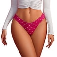 thumbnail image 1 of Gibobby Bragas Regalo para mujer 1 pieza Ropa interior de encaje sexy Calzoncillos Patchwork Color Ropa interior Bragas Bikini Sólido Calzoncillos para mujer(Rosa caliente,XL), 1 of 5