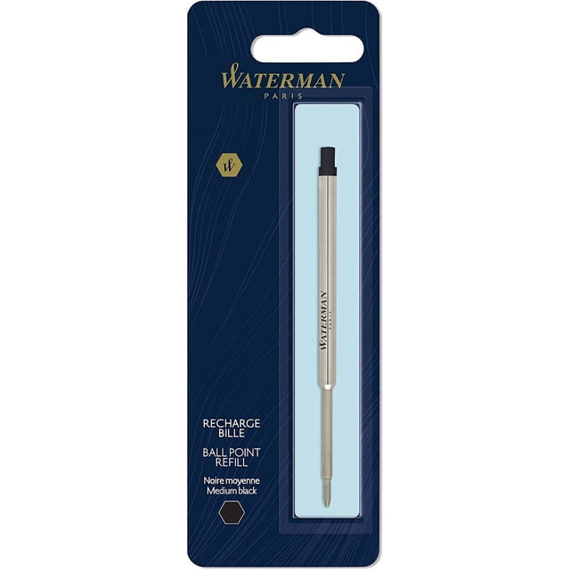 Recambio para bolígrafo Waterman Negro Punta media Unisex