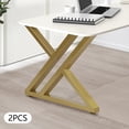 thumbnail image 4 of ToppiJoy 2Pcs X Shape Metal Desk Legs, Heavy Duty Industrial Coffee Table Legs for Dining Table/Desk/Office Table, 4 of 12
