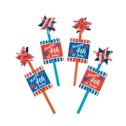 4Th Of July Mini Pinwheels (6Dz) - Party Favors - 72 Pieces