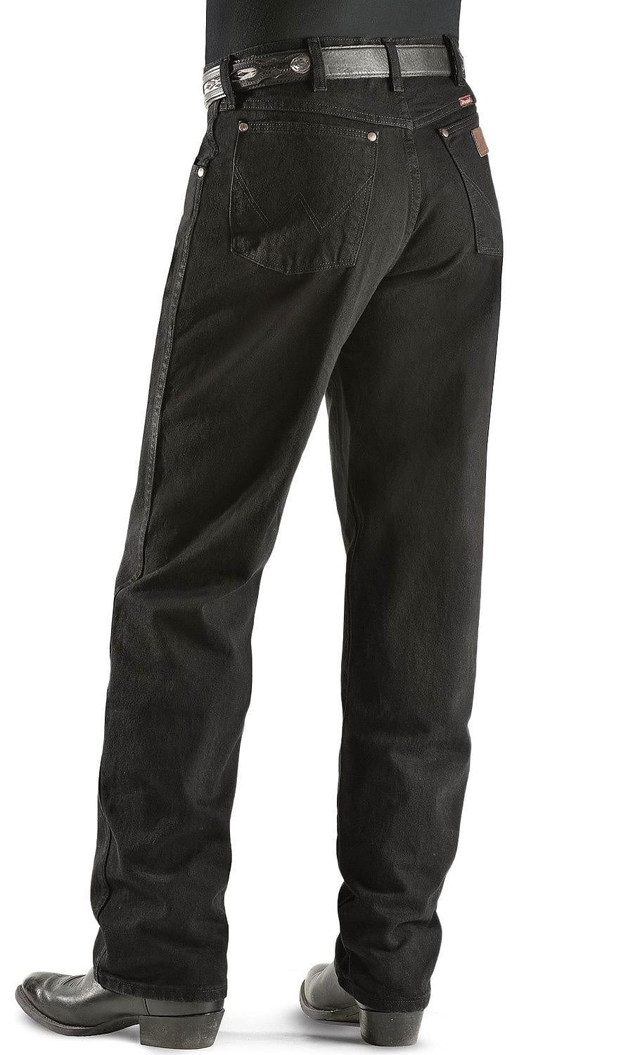 wrangler men's original cowboy cut relaxed fit jean,black,35x36 -  