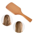 thumbnail image 6 of Unique Bargains 1 Pc Wood Airbag Hair Comb 10.04"x3.35" Reddish Brown Black Gold Tone, 6 of 6