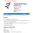 thumbnail image 2 of Lower Rear Thermostat Housing - Compatible with 1974 - 1978 Ford Mustang II 2.8L V6 1975 1976 1977, 2 of 2