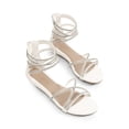 thumbnail image 4 of Sandalias Gladiadoras Planas con Tiras y Strass para Mujer DREAM PAIRS, 4 of 8