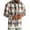 Khaki, variant on Floenr Mens T Shirts,Plaid Long Sleeve Single Breasted Lapel Collar Casual Men's Shirt