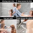 thumbnail image 4 of BRIGHT SHOWERS High Pressure Handheld Shower Head Set, High Flow Hand Held Showerhead with 60" Long Stainless Steel Hose and Adjustable Wall Bracket, 3 Spray Setting Shower Wand, Brushed Nickel, 4 of 11