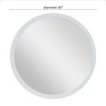 thumbnail image 3 of DecMode 30" x 30" White Wall Mirror with Thin Frame, 3 of 11