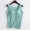 Mint Green, variant on SNKSDGM Female Linen Tank Tops for Women Cropped V Neck Tank Tops for Women Pack Women Solid Color Tops with Chest Pad No Steel Ring Cup Shirts Wide Strap Integrated Outerwear Yoga Sports Vest S