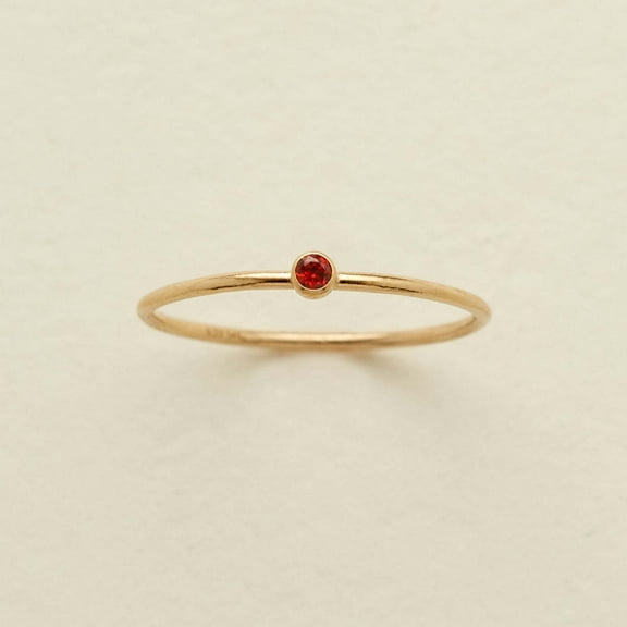 Womens Gold Plated Stainless Steel Ring with Artificial Gemstones Circle Ring for Women December Birthstone Ring Fashion Jewelry
