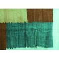 thumbnail image 1 of Ahgly Company Indoor Rectangle Abstract Turquoise Blue Contemporary Area Rugs, 5' x 8', 1 of 4