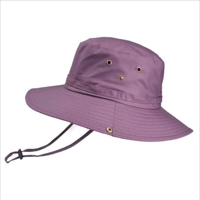 Sombrero de pescador de primavera y verano para hombre, de color liso, de ala ancha, plegable, para pesca, montañismo y exteriores