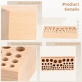 thumbnail image 2 of Wooden Leather Tool Holder with 46 holes, Hole Punch Leather Craft Tools Rack Stand Storage Box, 2 of 6