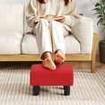 thumbnail image 2 of Gymax Modern Foot Stool w/ Storage Compact Ottoman w/Hidden Storage Space Red, 2 of 9