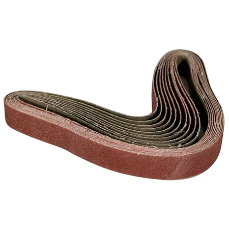 POWERTEC 111540 2 x 72 Inch Sanding Belts | 40 Grit Aluminum Oxide