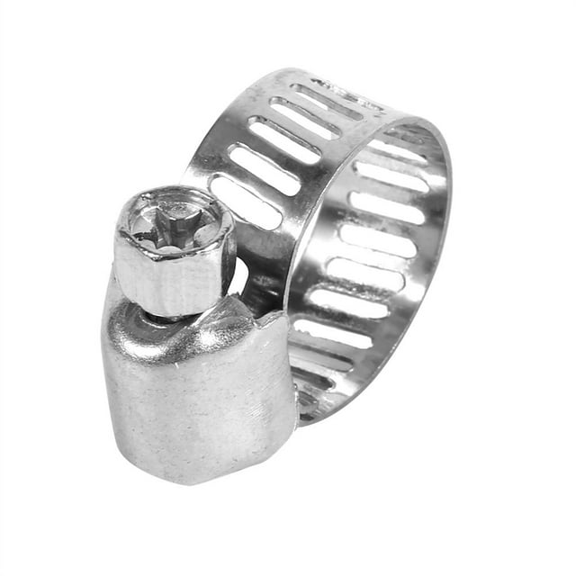 Abrazaderas de manguera de acero galvanizado de 1 pulgada para tuberías, engranajes sinfín, plomería, automoción. Paquete a granel de 1 abrazadera.