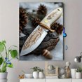thumbnail image 4 of Qisvanset Framed Canvas Wall Art 12x16 Inch Engraved Fishing Knife Fisherman Hobby Gift Art, 4 of 5