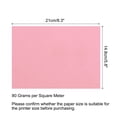 thumbnail image 2 of Uxcell 50 Hojas de Papel de Copia de Color para Impresión de Oficina, Formularios de Invitación, Proyectos de Arte Rosa Claro 8.27 x 5.83 pulgadas, 2 of 7