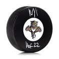 thumbnail image 1 of Roberto Luongo Autographié Florida Panthers Retro Logo Rondelle avec HOF Note, 1 of 2