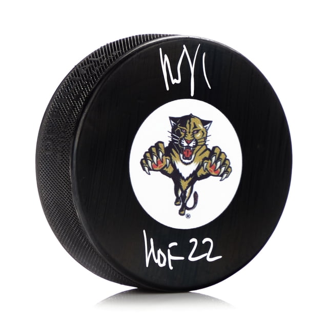 Roberto Luongo Autographié Florida Panthers Retro Logo Rondelle avec HOF Note
