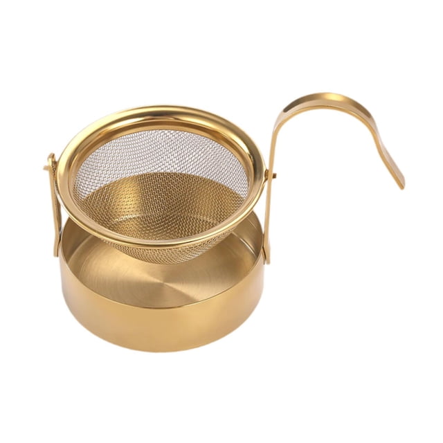 bedienty Rotating Portable Sturdy Rotatable Tea Strainer Hotel Office Gold Room Living for Gold