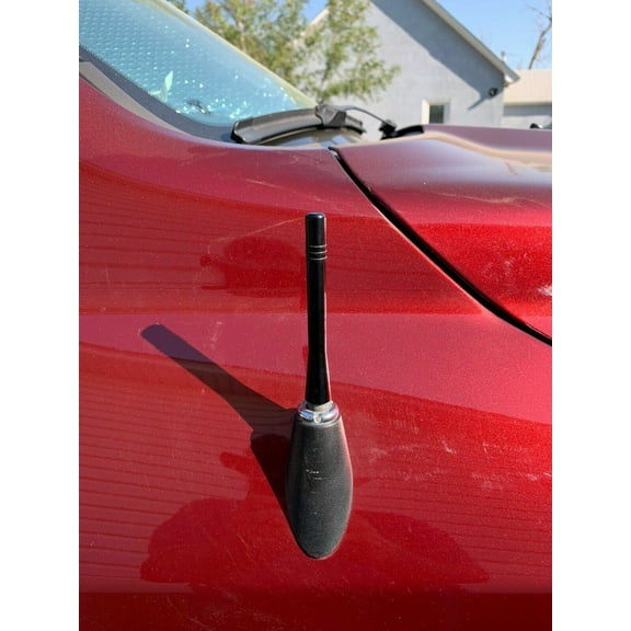 4" inch Short Black Aluminum Antenna Mast AMFM for DODGE RAM 1500 2500 3500 1999-2008