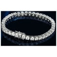 thumbnail image 3 of Forever Jewels 7.50 Ct Round Cut Moissanite Tennis Bracelet 14K White Gold Plated For Women, 3 of 5