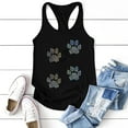 thumbnail image 4 of CEHVOM Women‘s Casual Solid Color Round Neck Colorful Sequin Printed Vest Top, 4 of 4