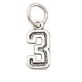 thumbnail image 1 of Sterling Silver 18" .8mm Box Chain Jersey Number Three 3 Pendant Necklace, 1 of 2