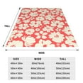 thumbnail image 5 of Bingfone Beige Flowers Print Flannel Fleece Blanket Throw Blanket For Bed,Sofa,Couch,Travel,Camping(80"X60"), 5 of 9